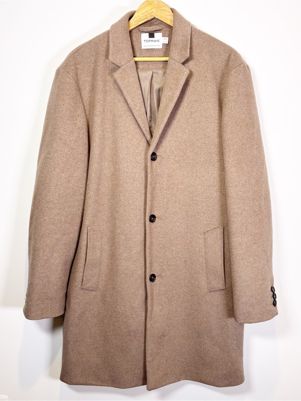 TopMan Wool Blend Long Coat